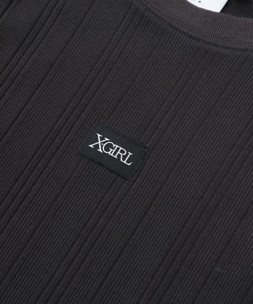 X-girl（エックスガール）の「DEFORMED RIB TANK DRESS/リブタンク ワンピース（ワンピース・レディース・ブラウン/チャコール/ライトグリーン・M/S）」の8枚目の写真