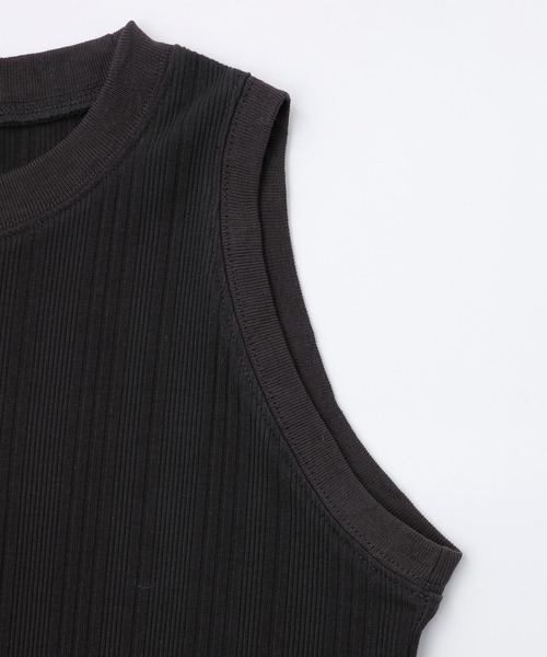 X-girl（エックスガール）の「DEFORMED RIB TANK DRESS/リブタンク ワンピース（ワンピース・レディース・ブラウン/チャコール/ライトグリーン・M/S）」の18枚目の写真