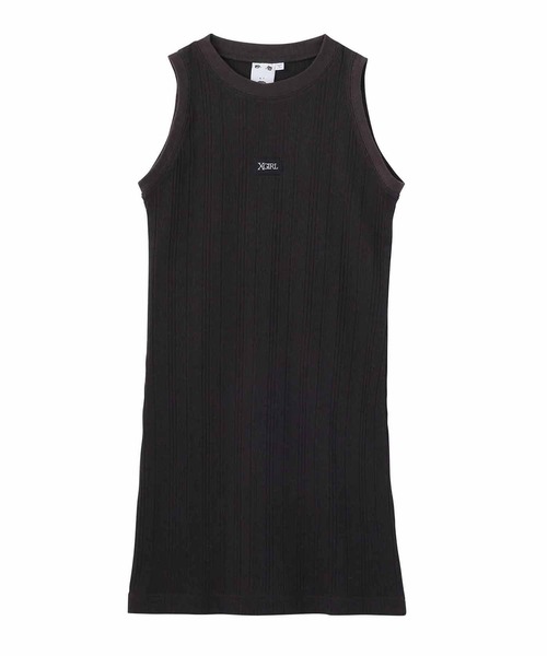 X-girl（エックスガール）の「DEFORMED RIB TANK DRESS/リブタンク ワンピース（ワンピース・レディース・ブラウン/チャコール/ライトグリーン・M/S）」の10枚目の写真