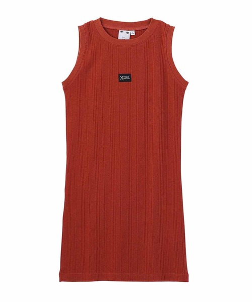 X-girl（エックスガール）の「DEFORMED RIB TANK DRESS/リブタンク ワンピース（ワンピース・レディース・ブラウン/チャコール/ライトグリーン・M/S）」の12枚目の写真