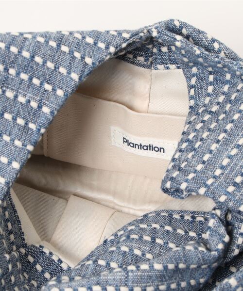 Plantation（プランテーション）の「クロスハンドルバッグサシコメランジ（トートバッグ・レディース・オフホワイト/ブルー/ネイビー・FREE）」の8枚目の写真