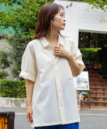 GLOSTER | 【GLOSTER/グロスター】レギュラーカラー シアサッカーオーバーシャツ(シャツ/ブラウス)