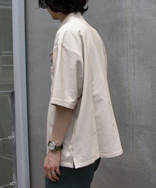 GLOSTER（グロスター）の「【GLOSTER/グロスター】レギュラーカラー シアサッカーオーバーシャツ（シャツ/ブラウス・メンズ・ホワイト系その他4/ブルー系その他7/ベージュ系その他3・L/M）」の7枚目の写真