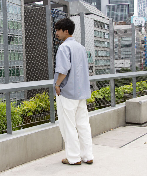 GLOSTER（グロスター）の「【GLOSTER/グロスター】レギュラーカラー シアサッカーオーバーシャツ（シャツ/ブラウス・メンズ・ホワイト系その他4/ブルー系その他7/ベージュ系その他3・L/M）」の15枚目の写真