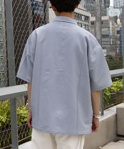 GLOSTER（グロスター）の「【GLOSTER/グロスター】レギュラーカラー シアサッカーオーバーシャツ（シャツ/ブラウス・メンズ・ホワイト系その他4/ブルー系その他7/ベージュ系その他3・L/M）」の18枚目の写真