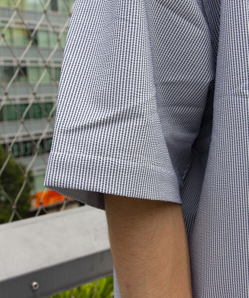 GLOSTER（グロスター）の「【GLOSTER/グロスター】レギュラーカラー シアサッカーオーバーシャツ（シャツ/ブラウス・メンズ・ホワイト系その他4/ブルー系その他7/ベージュ系その他3・L/M）」の20枚目の写真