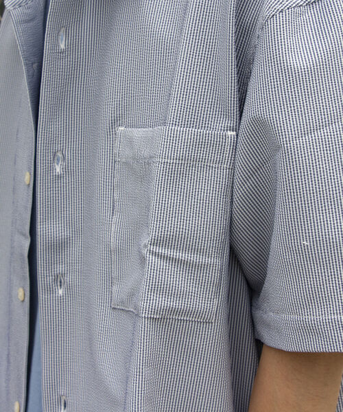 GLOSTER（グロスター）の「【GLOSTER/グロスター】レギュラーカラー シアサッカーオーバーシャツ（シャツ/ブラウス・メンズ・ホワイト系その他4/ブルー系その他7/ベージュ系その他3・L/M）」の21枚目の写真