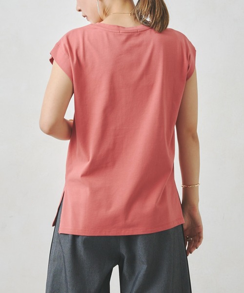 Chez toi（シェトワ）の「BIGポケットノースリカットプルオーバー（Tシャツ/カットソー・レディース・オフホワイト/ブラック/オレンジ・FREE）」の17枚目の写真