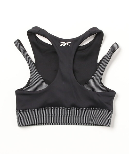 Reebok（リーボック）の「スタジオ レイヤード ブラトップ / Studio Layered Bra Top（スポーツブラ・レディース・グレー系その他/グレー/ブラック・LARGE/SMALL/X-LARGE/MEDIUM/X-SMALL）」の8枚目の写真