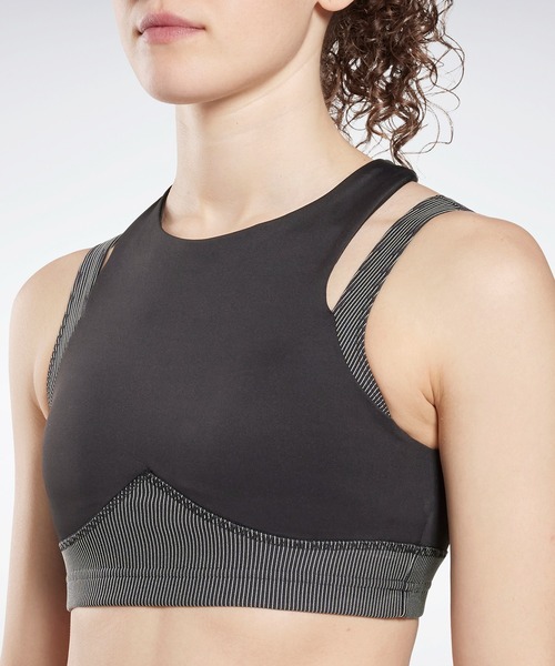 Reebok（リーボック）の「スタジオ レイヤード ブラトップ / Studio Layered Bra Top（スポーツブラ・レディース・グレー系その他/グレー/ブラック・LARGE/SMALL/X-LARGE/MEDIUM/X-SMALL）」の10枚目の写真