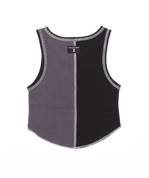 FIG&VIPER（フィグアンドバイパー）の「切替メロウアメスリタンク（タンクトップ・レディース・ホワイト/ブラック/パープル・FREE）」の4枚目の写真
