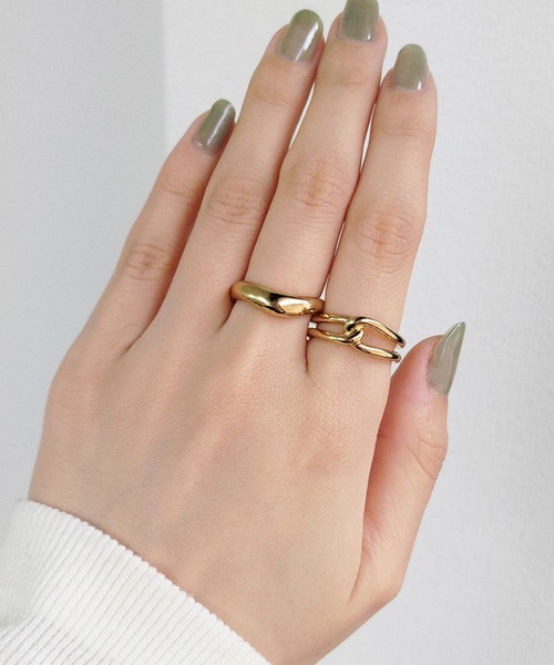 NOIR DE POUPEE（ノワールドプーペ）の「silver925 ロープラージ リング (ニッケルフリー)（リング・レディース・シルバー/ゴールド・#13/#9）」の3枚目の写真