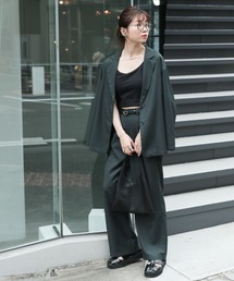 SET-UP/テーラードジャケット×ワイドスラックス