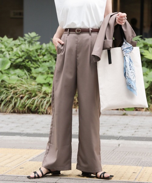 RAGEBLUE（レイジブルー）の「SET-UP/テーラードジャケット×ワイドスラックス（テーラードジャケット・レディース・ブラック/ブラウン/ブルー/グリーン・FREE）」の5枚目の写真