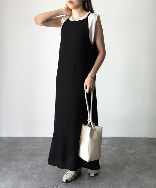 Riberry（リベリー）の「アメスリロングキャミワンピース（ワンピース・レディース・ブラック/ピンク/ブルー・MEDIUM）」の15枚目の写真