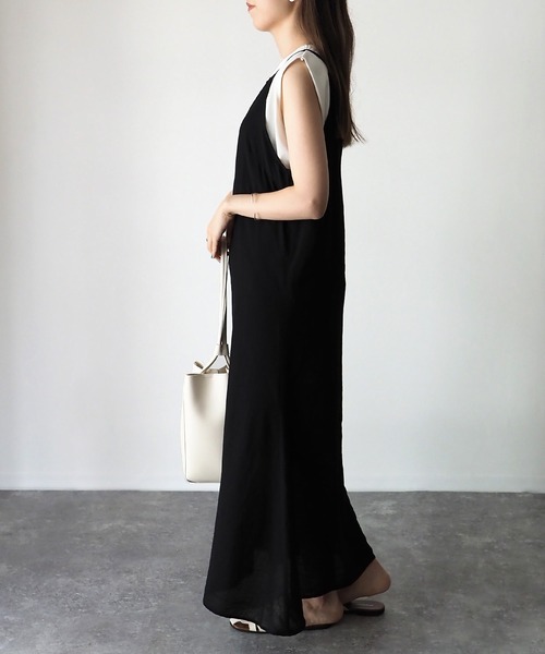 Riberry（リベリー）の「アメスリロングキャミワンピース（ワンピース・レディース・ブラック/ピンク/ブルー・MEDIUM）」の9枚目の写真