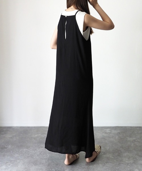 Riberry（リベリー）の「アメスリロングキャミワンピース（ワンピース・レディース・ブラック/ピンク/ブルー・MEDIUM）」の6枚目の写真