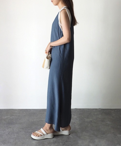 Riberry（リベリー）の「アメスリロングキャミワンピース（ワンピース・レディース・ブラック/ピンク/ブルー・MEDIUM）」の11枚目の写真