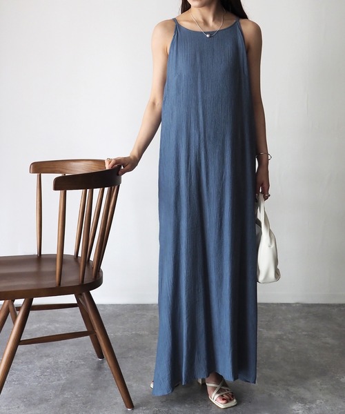 Riberry（リベリー）の「アメスリロングキャミワンピース（ワンピース・レディース・ブラック/ピンク/ブルー・MEDIUM）」の20枚目の写真