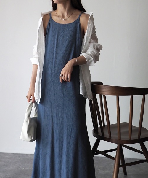 Riberry（リベリー）の「アメスリロングキャミワンピース（ワンピース・レディース・ブラック/ピンク/ブルー・MEDIUM）」の21枚目の写真