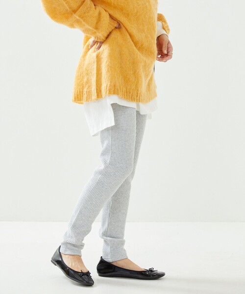 FREAK'S STORE（フリークスストア）の「【プチシリーズ】リブレギンス【WEB限定】（レギンス/スパッツ・レディース・ブラック/グレー/ナチュラル・ﾌﾘ-）」の8枚目の写真