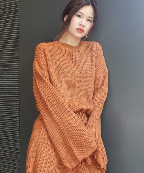 CORNERS(コーナーズ)の「ルーズニットロンパース(サロペット/オーバーオール・レディース・ブラック/ベージュ/ブラウン/カーキ・M)」の3枚目の写真