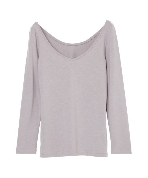 STUNNING LURE（スタニングルアー）の「インナーロングスリーブ（Tシャツ/カットソー・レディース・ブラック/ホワイト/ベージュ/グレー・MEDIUM）」の4枚目の写真