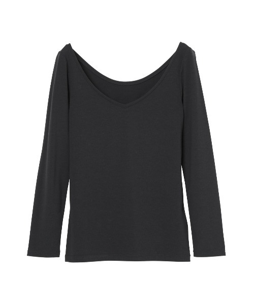STUNNING LURE（スタニングルアー）の「インナーロングスリーブ（Tシャツ/カットソー・レディース・ブラック/ホワイト/ベージュ/グレー・MEDIUM）」の3枚目の写真