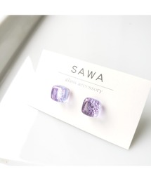 【sawa】スクエアピアス(MA)
