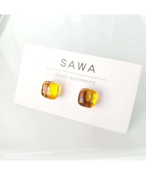 tone（トーン）の「【sawa】スクエアピアス(MA)（ピアス（両耳用）・レディース・パープル/グレー/ターコイズブルー/ブルー/ラベンダー/グリーン系その他/ライトグリーン/スカイブルー/その他/クリア/グリーン・FREE）」の11枚目の写真