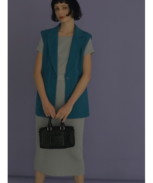 AMAIL（アマイル）の「Bulky water vest（ベスト・レディース・ブラウン/ブルー・FREE）」の6枚目の写真