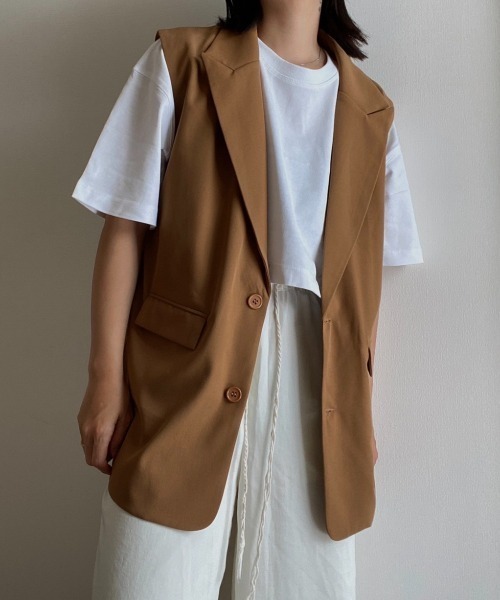 AMAIL（アマイル）の「Bulky water vest（ベスト・レディース・ブラウン/ブルー・FREE）」の20枚目の写真