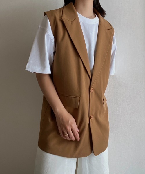 AMAIL（アマイル）の「Bulky water vest（ベスト・レディース・ブラウン/ブルー・FREE）」の21枚目の写真