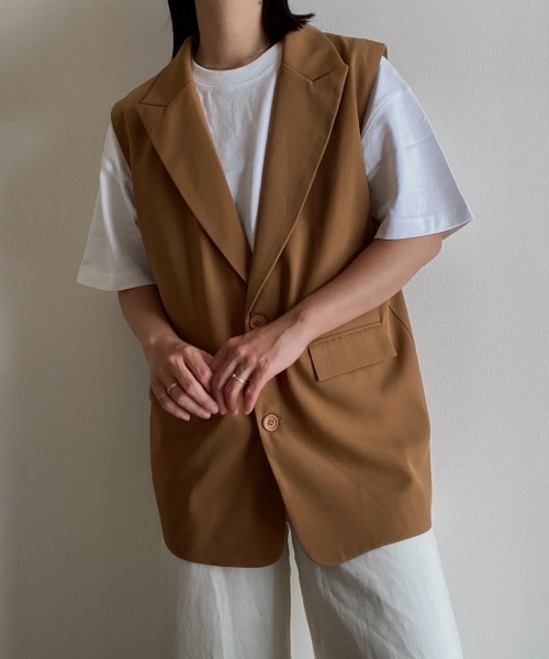 AMAIL（アマイル）の「Bulky water vest（ベスト・レディース・ブラウン/ブルー・FREE）」の22枚目の写真