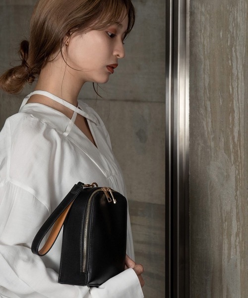 Amiur(エミレ)の「v neck long vest(ベスト・レディース・ブラック/アイボリー・S/M)」の9枚目の写真