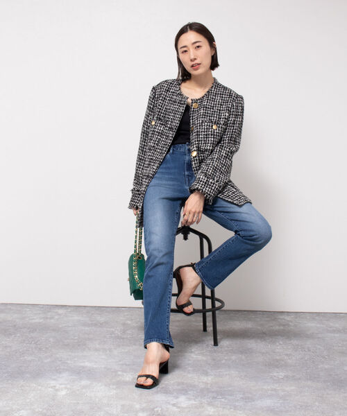 Rie Miller(リエミラー)の「ストレッチスリムストレートデニム(デニムパンツ・レディース・ネイビー・36/34/38/40)」の5枚目の写真