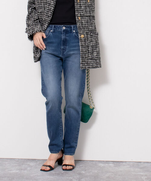 Rie Miller(リエミラー)の「ストレッチスリムストレートデニム(デニムパンツ・レディース・ネイビー・36/34/38/40)」の11枚目の写真