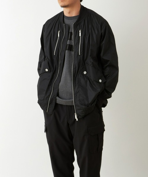 WHITE MOUNTAINEERING（ホワイトマウンテニアリング）の「NYLON LIGHT MA-1（MA-1・メンズ・ブラック・1/2/0）」の6枚目の写真