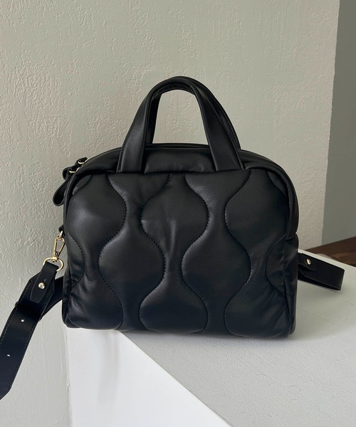 CAPRICIEUX LE'MAGE(カプリシューレマージュ)の「キルト2WAYボストンバッグ(ボストンバッグ・レディース・ブラック/イエロー/アイボリー・FREE)」の13枚目の写真