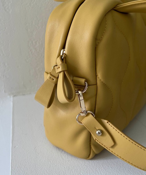 CAPRICIEUX LE'MAGE(カプリシューレマージュ)の「キルト2WAYボストンバッグ(ボストンバッグ・レディース・ブラック/イエロー/アイボリー・FREE)」の12枚目の写真