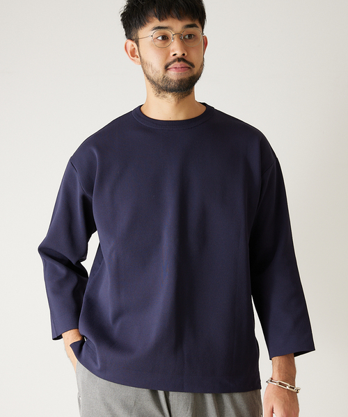 417 EDIFICE（フォーワンセブンエディフィス）の「ウォッシャブルバスクニット (8/S)（ニット/セーター・メンズ・ネイビー/ブラウン/グリーン/アイボリー/その他3/その他9・MEDIUM/LARGE/XX-LARGE）」の4枚目の写真