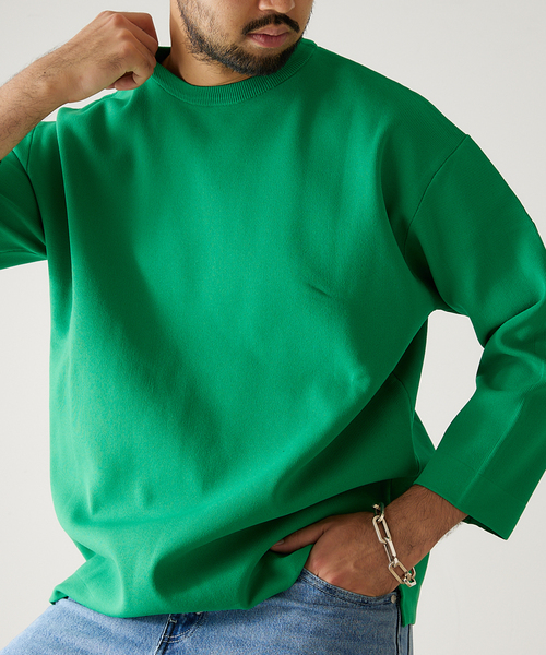 417 EDIFICE（フォーワンセブンエディフィス）の「ウォッシャブルバスクニット (8/S)（ニット/セーター・メンズ・ネイビー/ブラウン/グリーン/アイボリー/その他3/その他9・MEDIUM/LARGE/XX-LARGE）」の21枚目の写真