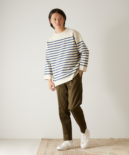 417 EDIFICE（フォーワンセブンエディフィス）の「ウォッシャブルバスクニット (8/S)（ニット/セーター・メンズ・ネイビー/ブラウン/グリーン/アイボリー/その他3/その他9・MEDIUM/LARGE/XX-LARGE）」の8枚目の写真