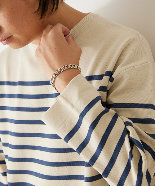 417 EDIFICE（フォーワンセブンエディフィス）の「ウォッシャブルバスクニット (8/S)（ニット/セーター・メンズ・ネイビー/ブラウン/グリーン/アイボリー/その他3/その他9・MEDIUM/LARGE/XX-LARGE）」の10枚目の写真