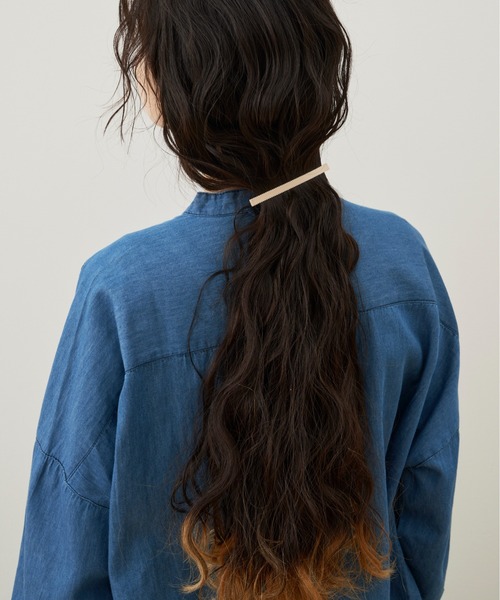 Libra Cue（リブラ キュー）の「グログランリボンバーバレッタ（バレッタ/ヘアクリップ・レディース・ブラック/ベージュ・FREE）」の8枚目の写真