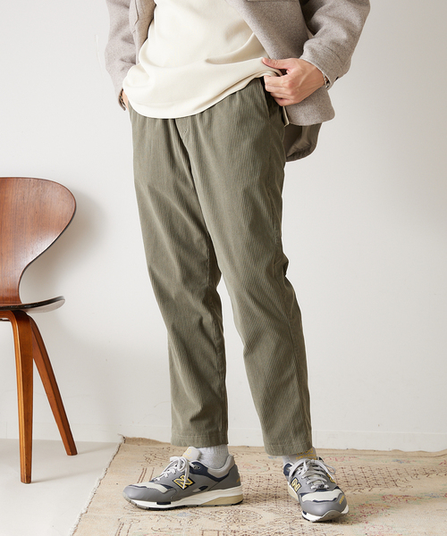 417 EDIFICE（フォーワンセブンエディフィス）の「コーデュロイイージーパンツ（カーゴパンツ・メンズ・チャコールグレー/カーキ/イエロー/アイボリー・SMALL/MEDIUM/LARGE）」の3枚目の写真