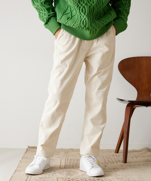 417 EDIFICE（フォーワンセブンエディフィス）の「コーデュロイイージーパンツ（カーゴパンツ・メンズ・チャコールグレー/カーキ/イエロー/アイボリー・SMALL/MEDIUM/LARGE）」の2枚目の写真