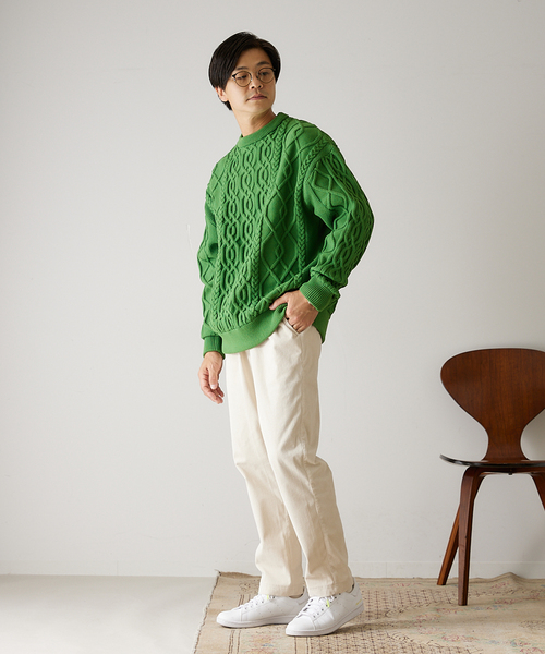 417 EDIFICE（フォーワンセブンエディフィス）の「コーデュロイイージーパンツ（カーゴパンツ・メンズ・チャコールグレー/カーキ/イエロー/アイボリー・SMALL/MEDIUM/LARGE）」の9枚目の写真