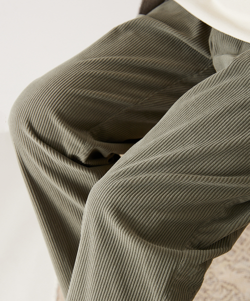 417 EDIFICE（フォーワンセブンエディフィス）の「コーデュロイイージーパンツ（カーゴパンツ・メンズ・チャコールグレー/カーキ/イエロー/アイボリー・SMALL/MEDIUM/LARGE）」の19枚目の写真