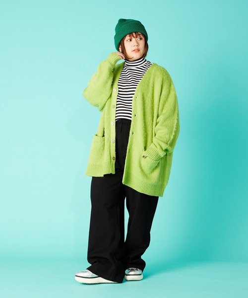 PUNYUS（プニュズ）の「ボーダーハイネックロンＴ（Tシャツ/カットソー・レディース・ホワイト・1/2/3/4）」の9枚目の写真